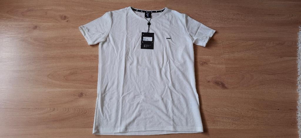 maat L NIEUW gebroken wit shirt merk IC Wear Brand, Maat 52/54 (L), Verzenden, Wit, Nieuw