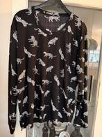 Zwart shirt met luipaardprint, maat 46 Zeeman, Kleding | Dames, Zwart, Maat 46/48 (XL) of groter, Ophalen of Verzenden, Zo goed als nieuw