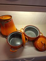 Brocante emaille DRU pannen 2 voor €20.00, Ophalen of Verzenden