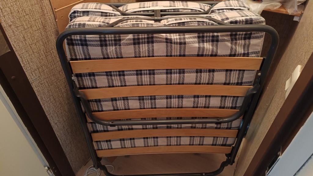 Opklapbed, Eenpersoons, Zo goed als nieuw, 80 cm, 190 cm of minder