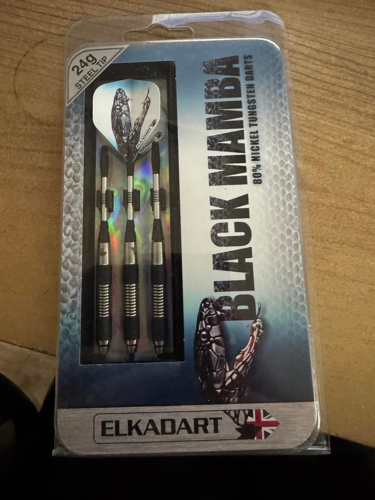 Nieuwe Elkadata Black Mamba 24g Steel Tip Darts, Sport en Fitness, Darts, ., Nieuw, Ophalen of Verzenden, Elkadart
