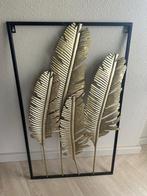 Wanddecoratie zwart met gouden veren., Huis en Inrichting, Woonaccessoires | Overige, Zo goed als nieuw, Ophalen