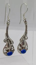 Zilveren oorbellen 925 Lapis lazuli ZGAN, Sieraden, Tassen en Uiterlijk, Oorbellen, Hangers, Ophalen of Verzenden, Zo goed als nieuw
