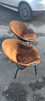 vintage balloon chairs, Huis en Inrichting, Stoelen, Ophalen, Gebruikt, Bruin