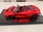 1:18 SPM Ferrari LaFerrari Aperta (rood) Carbon base, Hobby en Vrije tijd, Modelauto's | 1:18, Ophalen of Verzenden, Nieuw, Auto