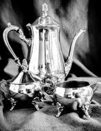 Antiek verzilverde Theeservies, Antiek en Kunst, Antiek | Goud en Zilver, Ophalen