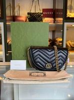 Gucci Marmont Bag, zwart leder, nieuw full set, Ophalen, Nieuw, Zwart, Schoudertasje