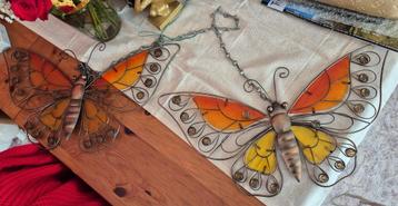 Glazen & Metalen Vlinder Decoratie beschikbaar voor biedingen