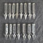 15 pegels pijlen diamant onderdelen kroonluchter, Huis en Inrichting, Lampen | Kroonluchters, Ophalen of Verzenden, Gebruikt, Glas