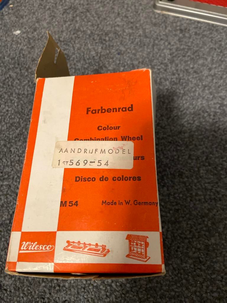 Wilesco Farbenrad Kleurenwiel M54 - Vintage Model, Hobby en Vrije tijd, Modelbouw | Auto's en Voertuigen, Overige merken, Gebruikt