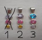 Zilveren vintage hanger met scharnier en stenen nr.597