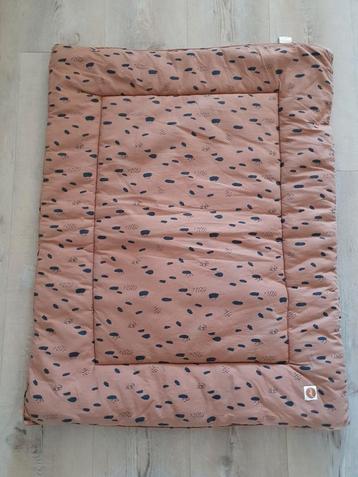 Mooi Jollein boxkleed 80x100 cm bruin/zwart (caramel spot)