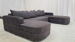 Luxe Hoekbank met Chaise Longue – Bruin, Comfortabel & Ruim, Ophalen, Hoekbank, 75 tot 100 cm, Stof