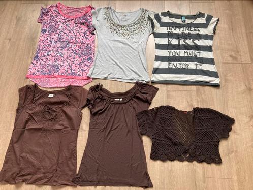 Pakketje tops shirtjes maat S zomer korte mouw, Kleding | Dames, T-shirts, Zo goed als nieuw, Maat 36 (S), Grijs, Korte mouw, Ophalen of Verzenden