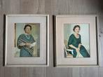 Staatsieportretten Juliana & Beatrix - Ingelijst en Mooi bew, Antiek en Kunst, Ophalen of Verzenden