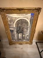 Antiek Schilderij Basilique de Saint-Pierre, Rome 1926, Antiek en Kunst, Ophalen of Verzenden