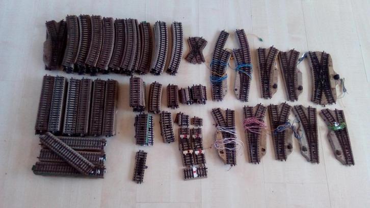 150 delig Marklin M rails moet gereinigd worden, Hobby en Vrije tijd, Modeltreinen | H0, Gebruikt, Rails, Wisselstroom, Märklin