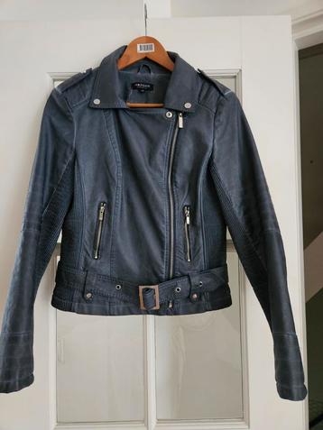 Nieuw: Morgan biker jasje, washed blue, mt 42, stoer  beschikbaar voor biedingen