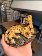 Beeldje luipaard met jong – decoratief, Verzamelen, Ophalen of Verzenden, Zo goed als nieuw, Dier