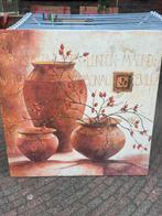 Canvas Schilderij Vazen en Bessen, Ophalen