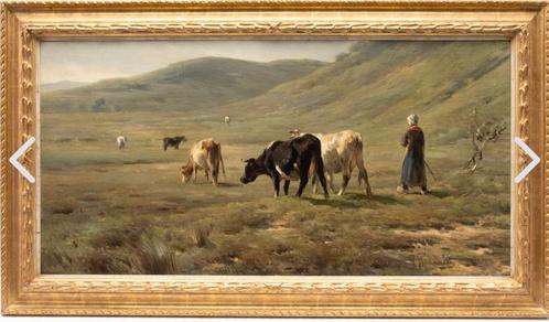 Pieter Stortenbeker 1828-1898 in de duinen bij Wassenaar, Antiek en Kunst, Kunst | Schilderijen | Klassiek, Ophalen of Verzenden