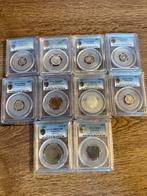 Munten in slab PCGS in hoge kwaliteiten, Postzegels en Munten, Munten | Nederland, Ophalen of Verzenden, Koningin Wilhelmina, Overige waardes