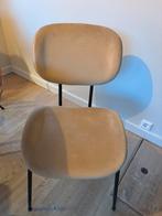 HK living eetafelstoelen vier stuks velours, Ophalen, Zo goed als nieuw, Rond, 50 tot 100 cm