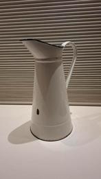 Oude witte lampetkan emaille, Ophalen, Gebruikt