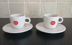 Douwe Egberts espresso kop en schotel 2 x, Huis en Inrichting, Keuken | Servies, Ophalen of Verzenden, Zo goed als nieuw, Porselein