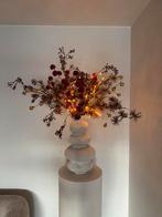 NIEUW Keramieken Japandi vaas met verlicht kerst zijdeboeket, Ophalen of Verzenden, Nieuw