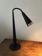 Retro design buro/ tafel lamp, zwart met chroom, Ophalen of Verzenden, Zo goed als nieuw, Minder dan 50 cm