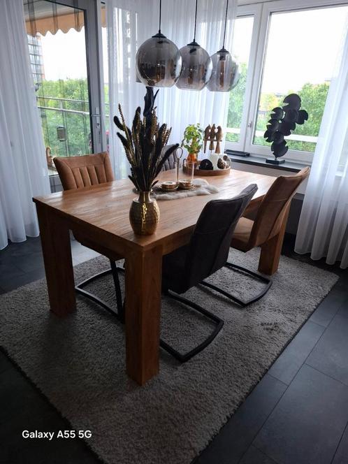 Eettafel en salontafel, Huis en Inrichting, Tafels | Eettafels, Zo goed als nieuw, 50 tot 100 cm, Vijf personen of meer, Rechthoekig