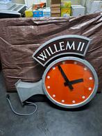 Extreem zeldzaam Willem II  klok/lichtbak dubbelzijdig, Verzamelen, Merken en Reclamevoorwerpen, Ophalen, Gebruikt, Lichtbak of (neon) lamp