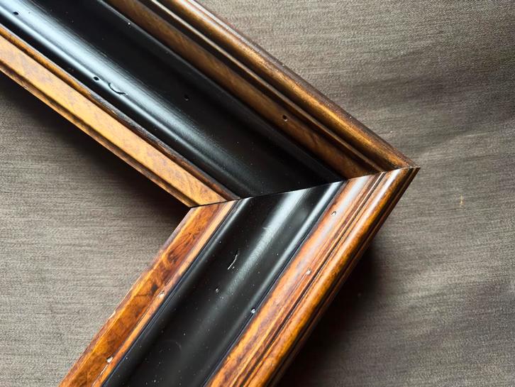 Donkere houten schilderijlijst 50x70 cm, Huis en Inrichting, Woonaccessoires | Lijsten, Zo goed als nieuw, 75 cm of meer, 75 tot 100 cm