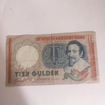 10 gulden biljet Hugo de Groot 1953 in ZF
serie CRR 054780 beschikbaar voor biedingen