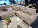 Hoekbank Beau Beige ribstof  Nu€1045.- Direct leverbaar !, Huis en Inrichting, Banken | Complete zithoeken, Nieuw, Ophalen of Verzenden