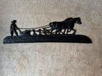 Wanddecoratie boer, ploeg en paarden, Ophalen, Zo goed als nieuw