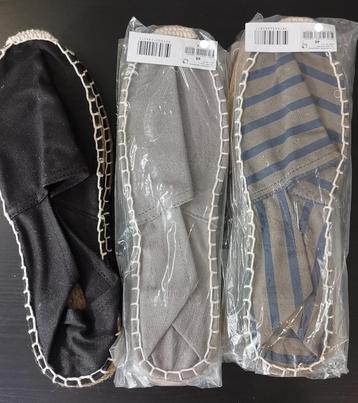 3 paar nieuwe espadrilles beschikbaar voor biedingen