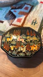 Vintage India Kasjmir Kashmiri papier mache trinket box doos, Huis en Inrichting, Ophalen of Verzenden, Zo goed als nieuw