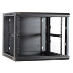 zgan 9U patchkast / server kast zwart 600x600x500, Ophalen, Zo goed als nieuw, Glas, Geperforeerd