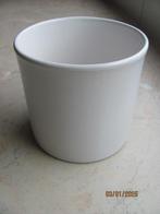 NIEUWSTAAT glans WIT cilinder RONDE keramiek BLOEMPOT ø 15, Minder dan 30 cm, Minder dan 60 cm, Rond, Ophalen of Verzenden