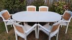 Grosfillex Tuinset - Tafel & 6 Stoelen, Ophalen, Gebruikt, Ovaal, Kunststof