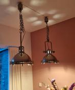 mooie robuuste industriële hanglampen, Ophalen, Gebruikt, 50 tot 75 cm, Metaal