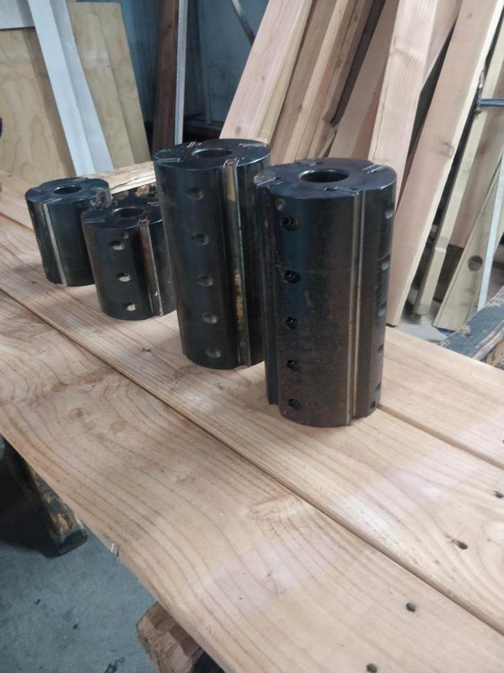 4 schaafkoppen diameter 120 asgat 40, Doe-het-zelf en Verbouw, Gereedschap | Machine-onderdelen en Toebehoren, Gebruikt, Ophalen