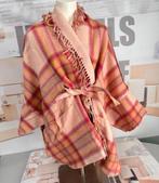 Twinset Milano - Wool poncho franjes wol wollen stof jas, Kleding | Dames, Maat 38/40 (M), Ophalen of Verzenden, Zo goed als nieuw