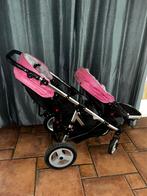 Roze Duowagen / Tweelingwagen, Gebruikt, Duowagen, Ophalen, Kinderwagen