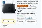 Philips dagelijkse kwaliteit broodrooster (kleur Zwart), Witgoed en Apparatuur, Broodroosters, Verzenden, Nieuw, Uitneembare kruimellade
