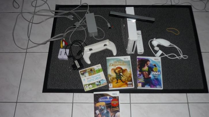 Nintendo Wii met Hdmi en tulp 4 spellen Compleet, Spelcomputers en Games, Spelcomputers | Nintendo Wii, Met 1 controller, Met games