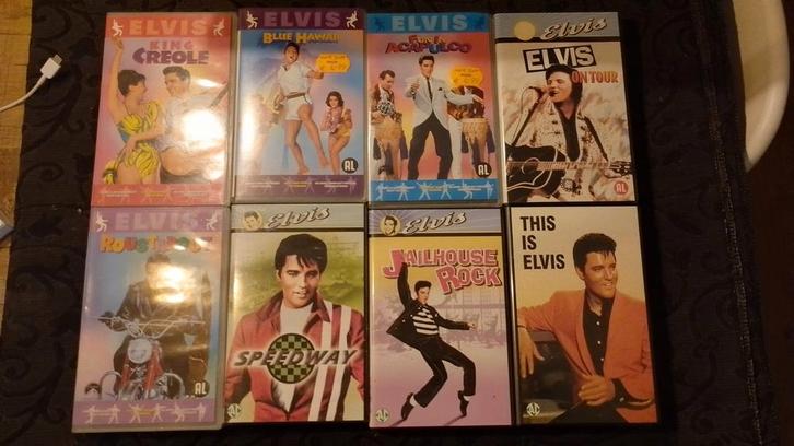 Elvis Box - Collectie van 8 VHS Films, Cd's en Dvd's, VHS | Film, Zo goed als nieuw, Overige genres, Alle leeftijden, Ophalen