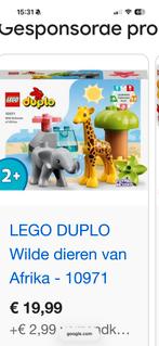 Lego Duplo 10971 wilde dieren van Afrika compleet, Kinderen en Baby's, Speelgoed | Duplo en Lego, Ophalen of Verzenden, Zo goed als nieuw